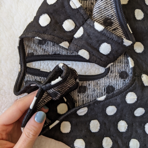PRIMP | Black & White Polka Dot Skater Dress - Picture 3 of 4